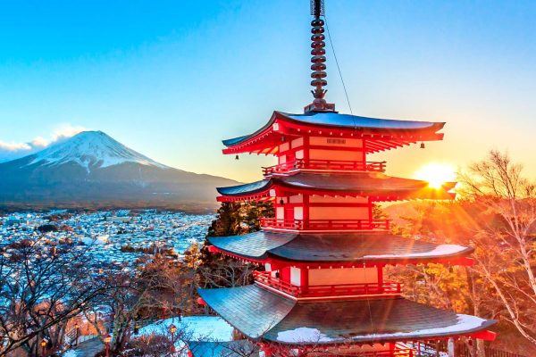 Mt. Fuji in Fujiyoshida Japan